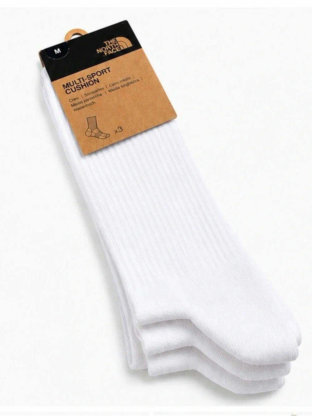 The North Face Multi Sport Cushion Crew Socks 3 Pack White Size Medium